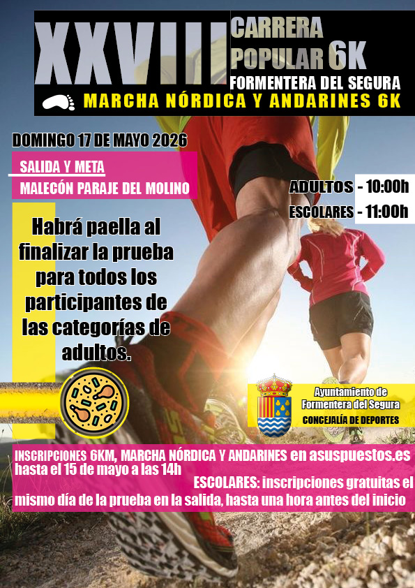 XXVIII Carrera Popular Formentera del Segura 2026