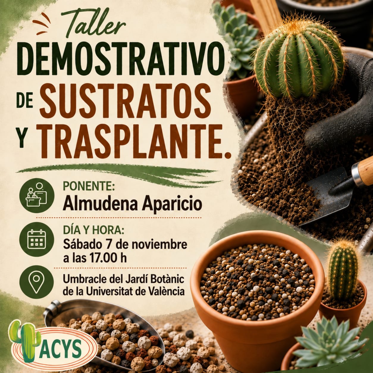Taller Demostrativo de Sustratos y Trasplante