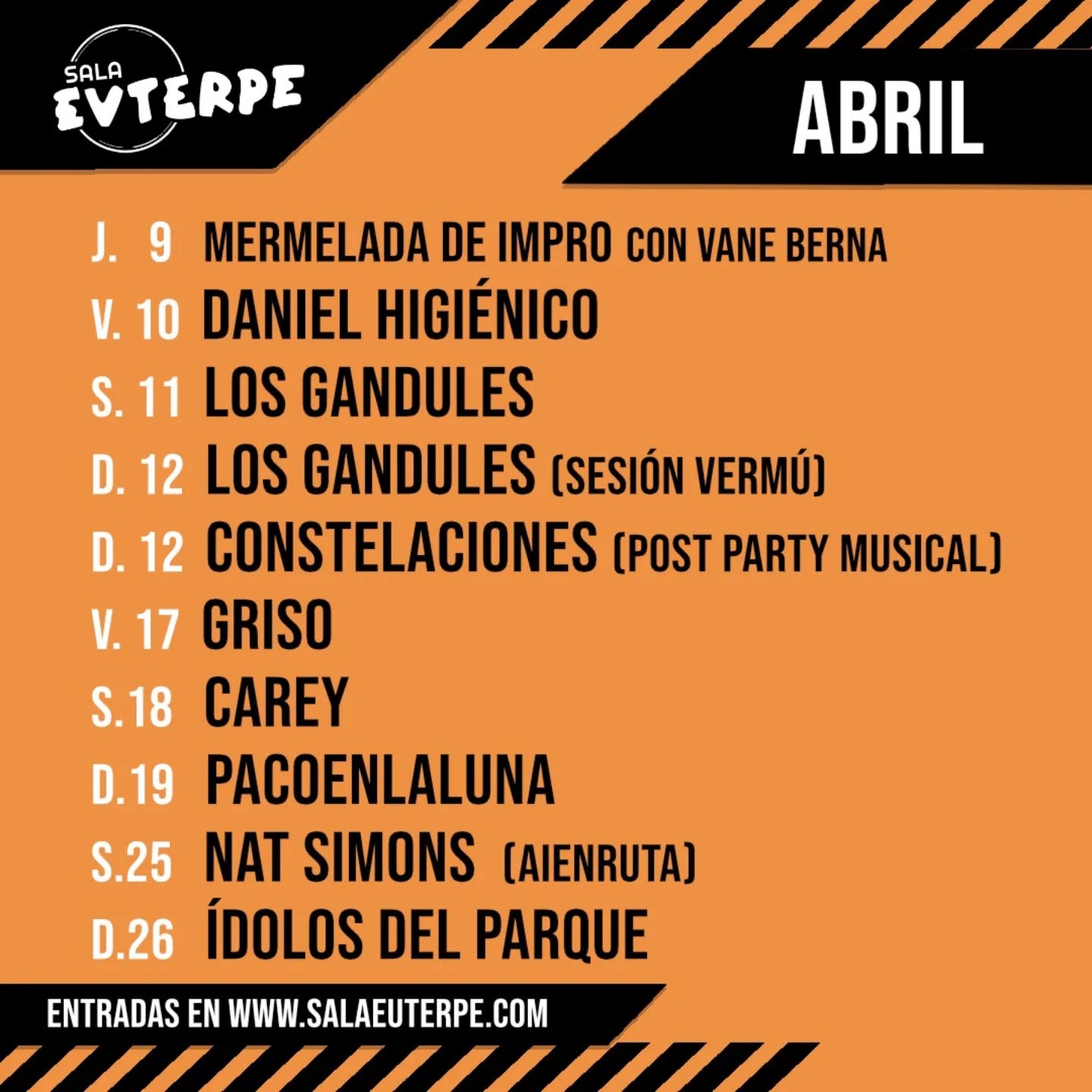 ABRIL EN SALA TERPE