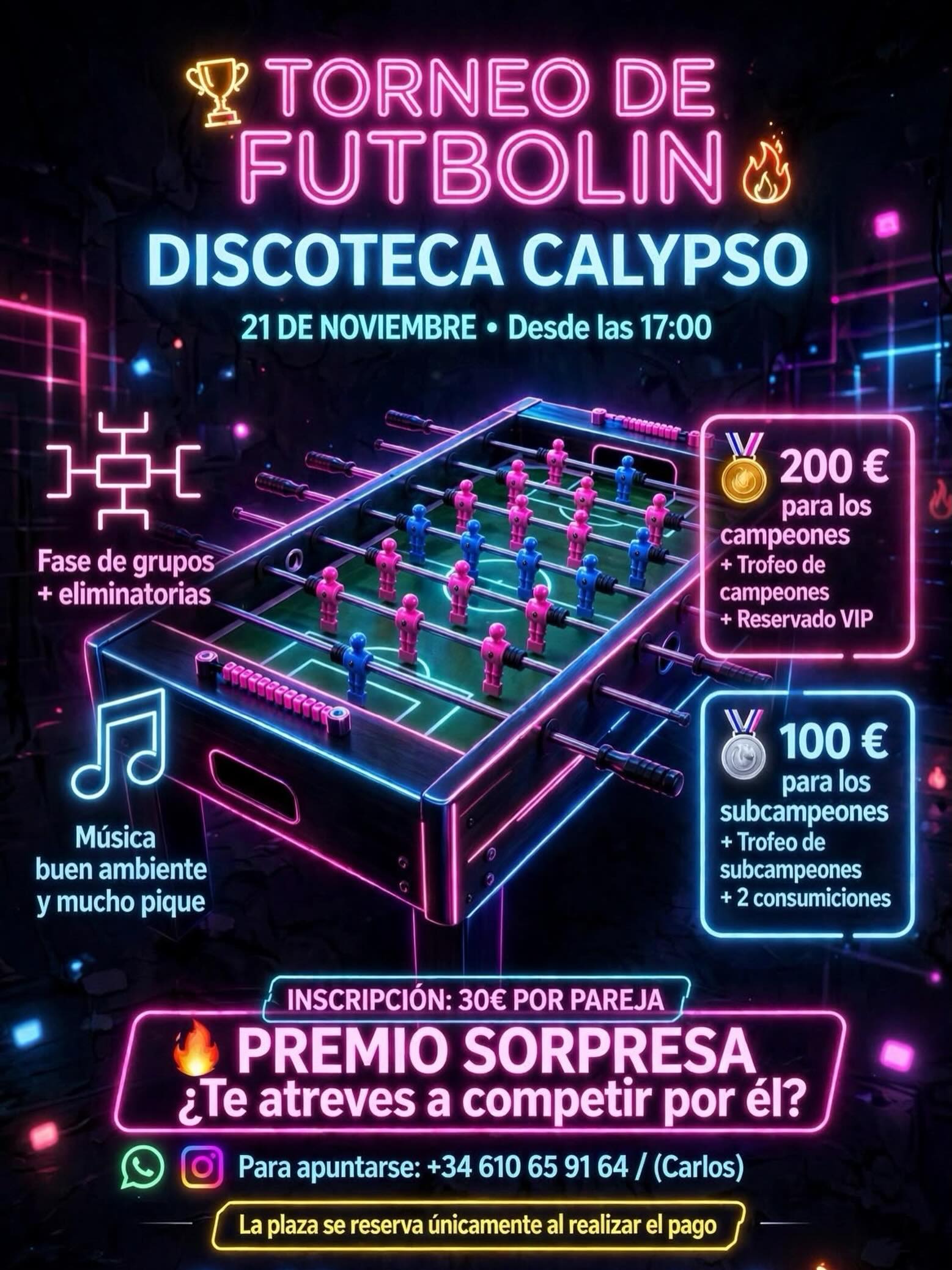 Torneo de Futbolín Discoteca Calypso