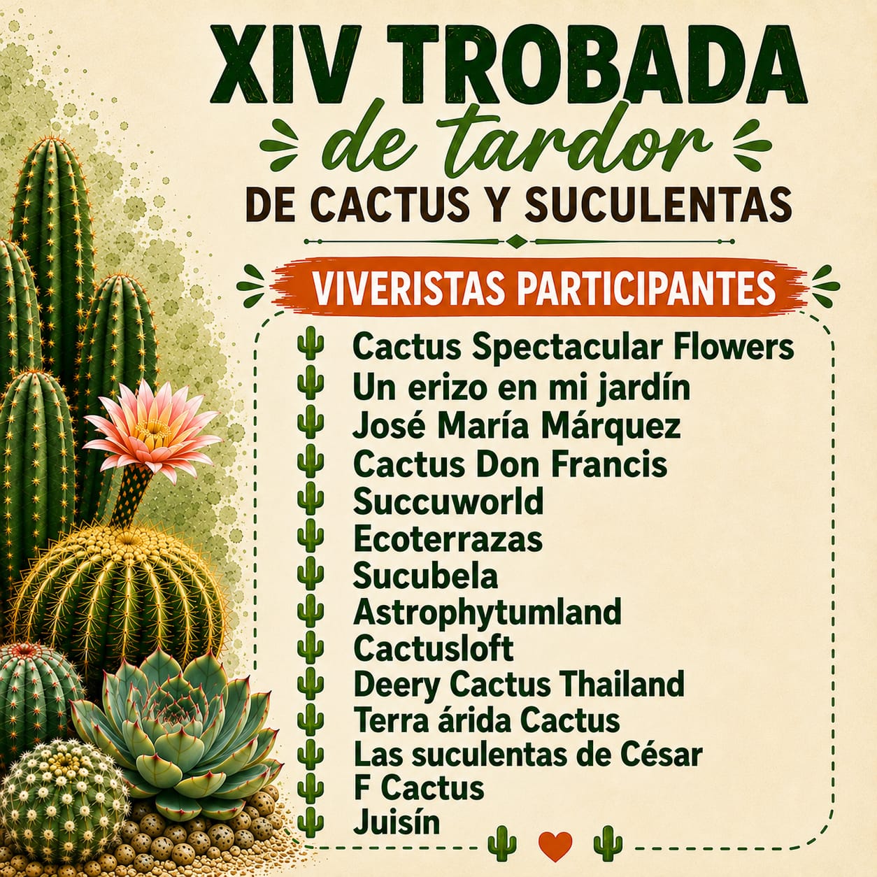 XIV Trobada de tardor de Cactus y Suculentas