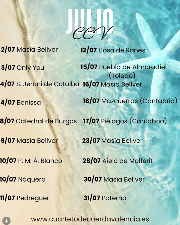 CUARTETO DE CUERDA VALENCIA - CCV - VARIOS CONCIERTOS