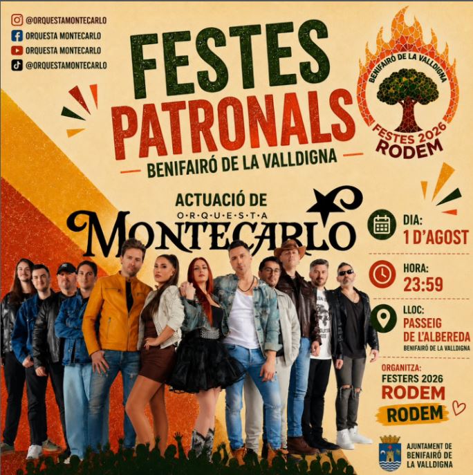 ORQUESTA MONTECARLO - FESTES PATRONALS DE BENIFAIRO DE LA VALLDIGNA
