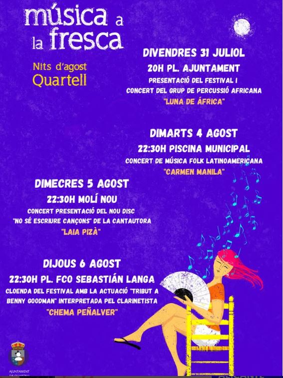 MUSICA A LA FRESCA  -  NITS D'AGOST  A QUARTELL