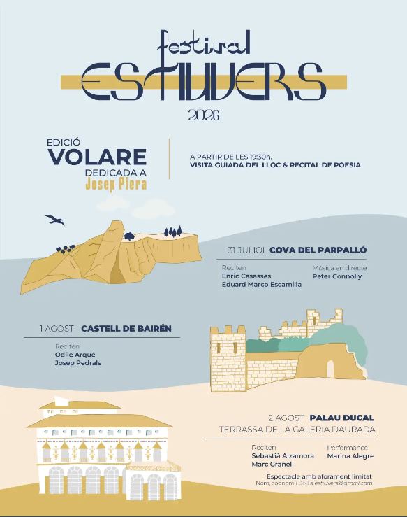 FESTIVAL DE POESIA  ESTIUVERS  2026  - GANDIA