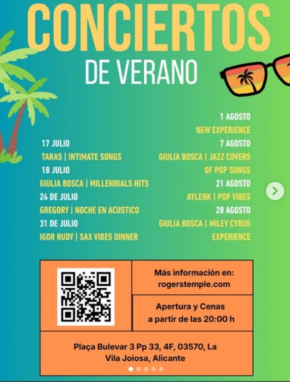 CONCIERTOS DE VERANO  IN ROGER'S TEMPLE