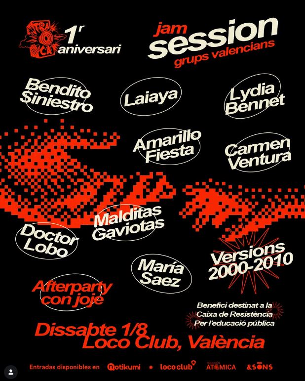 TRACA 1º ANIVERSARI - JAM SESSION GRUPS VALENCIANS