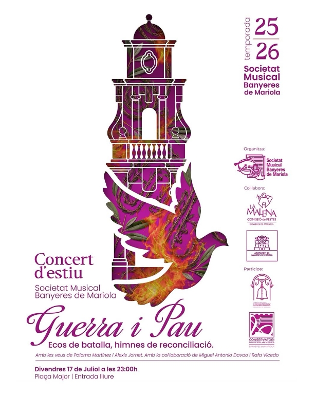 GUERRA I PAU  - CONCERT D'ESTIU SOCIETAT MUSICAL DE BANYERES DE MARIOLA