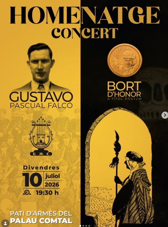CONCERT HOMENATGE  A GUSTAVO FALCO . BORT D'HONOR