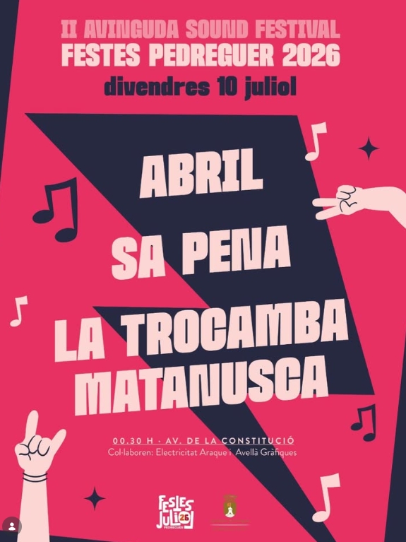 II AVINGUDA SOUND FESTIVAL - FESTES DE PEDREGUER
