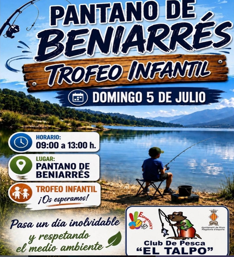COMPETICÓN DE PESCA  INFANTIL  PANTANO DE BENIARRES