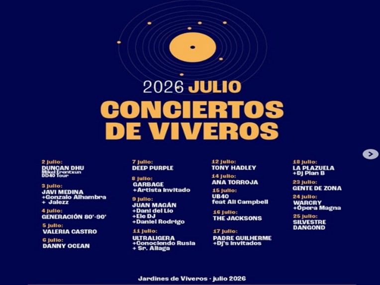 CONCIERTOS JARDINES  VIVEROS - JULIO