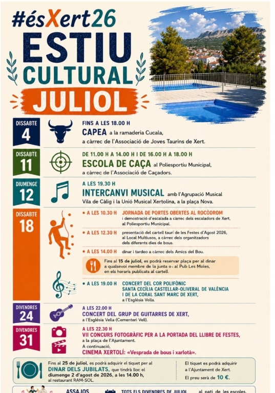 ES XERT - ACTIVITATS LUDIQUES EN  JULIOL