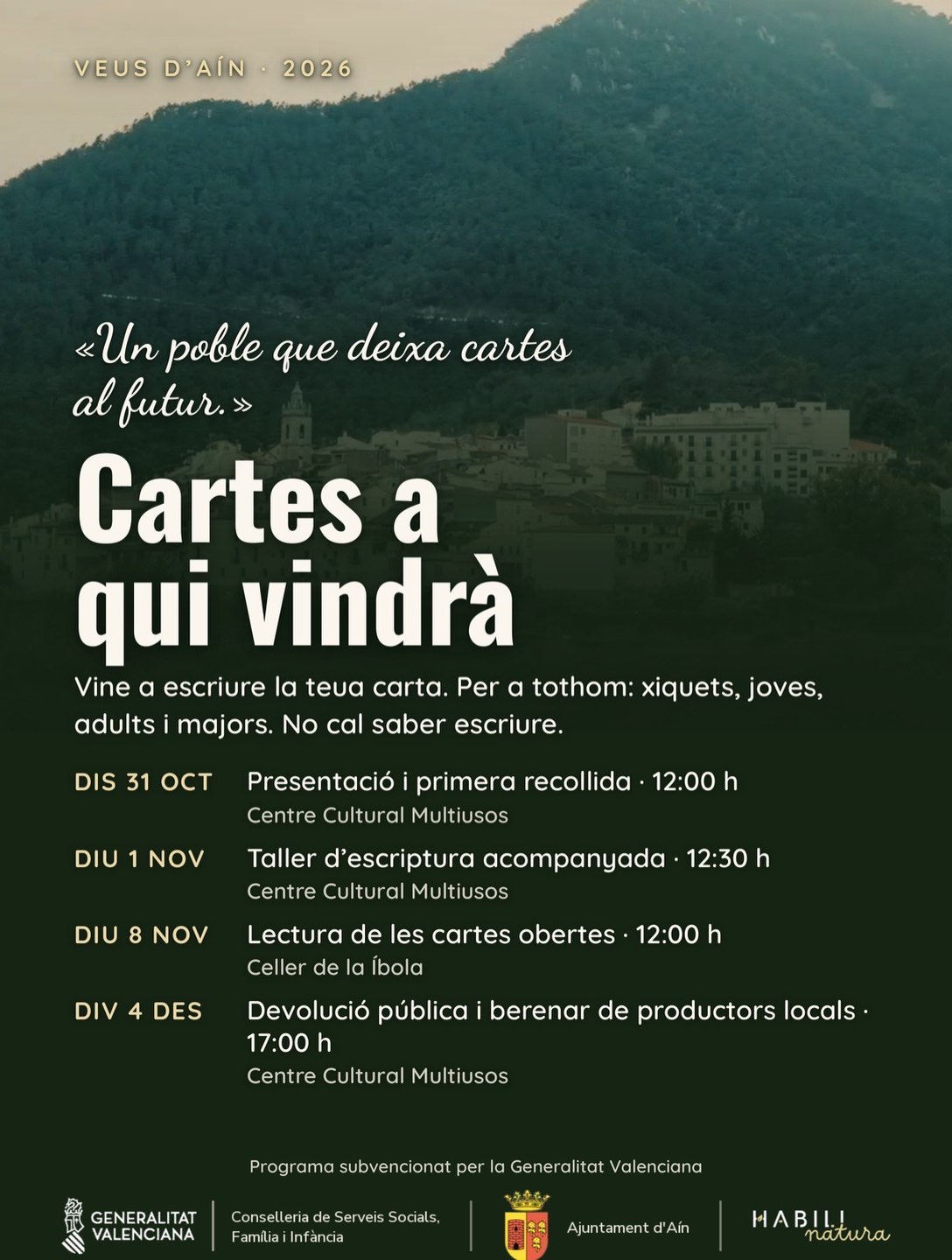Cartes a qui vindrà ....en el futur