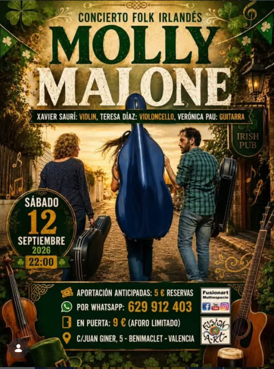 MOLLY MALONE - CONCIERTO FOLK IRLANDES