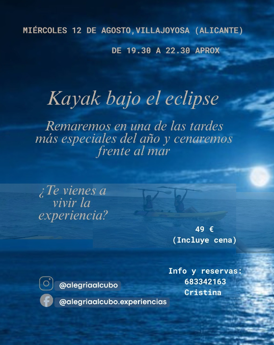 KAYAK BAJO EL ECLIPSE