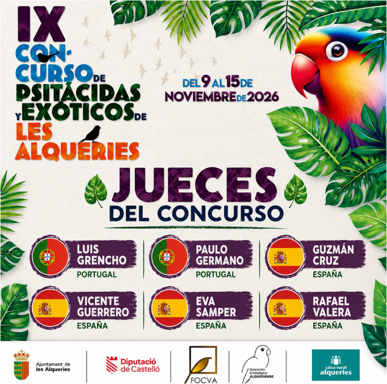 IX CONCURSO DE PSITACIDAS Y EXOTICOS DE LES ALQUERIES