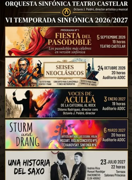 ORQUESTA SINFONICA TEATRO CASTELAR TEMPORADA 26/27