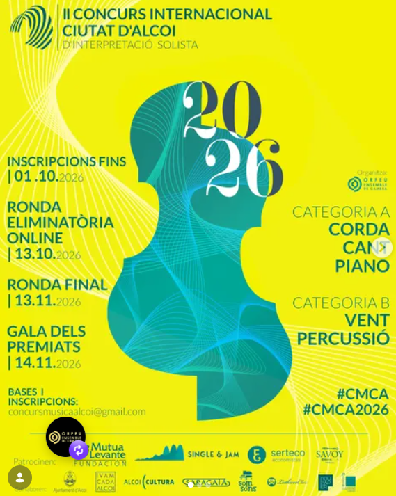 II  CONCURS  INTERNACIONAL CIUTAT D'ALCOI D'INTERPRETACIO SOLISTA - GALA FINAL