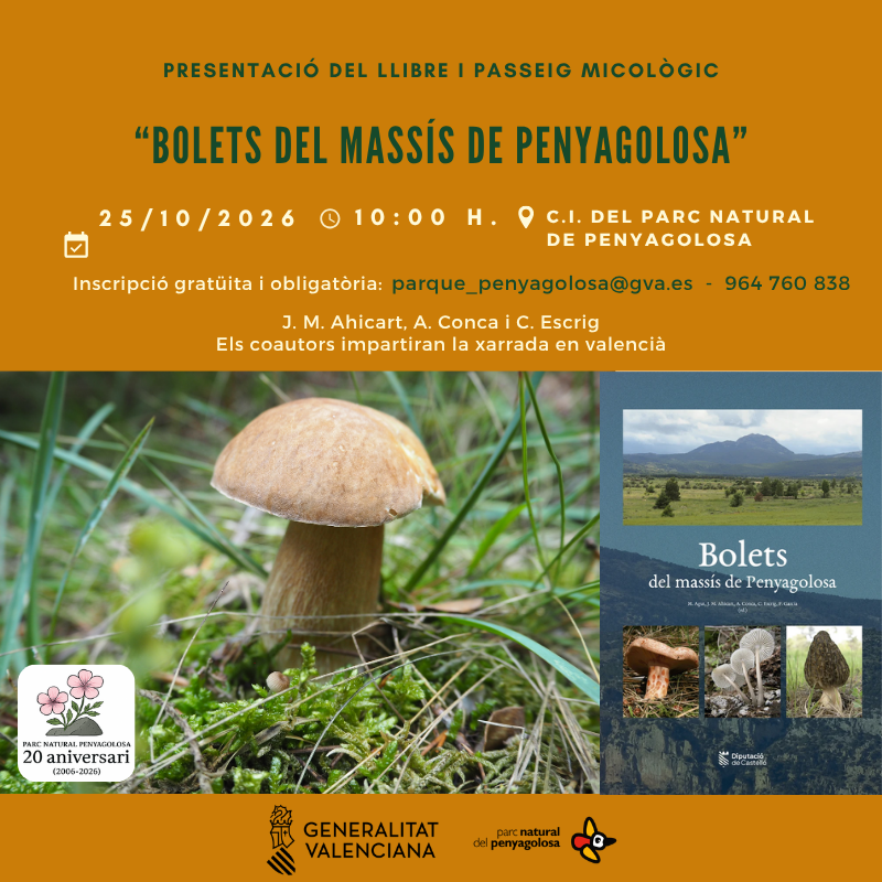 Presentació del llibre i Passeig micolòlig "Bolets del massís de Penyagolosa"