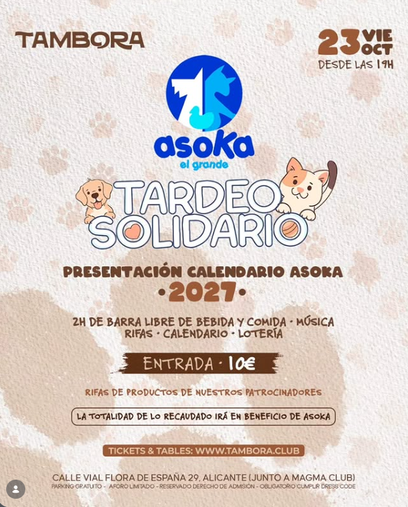 TARDEO SOLIDARIO · Presentación Calendario Asoka 2027
