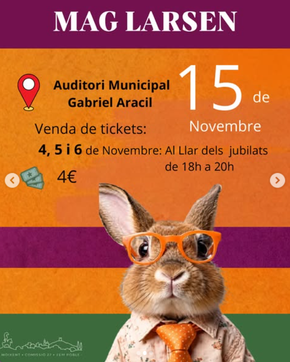 ESPECTACLE DE MAGIA - MAG LARSEN - Cua de serp, urpes de drac, convertix al conill en un advocat!