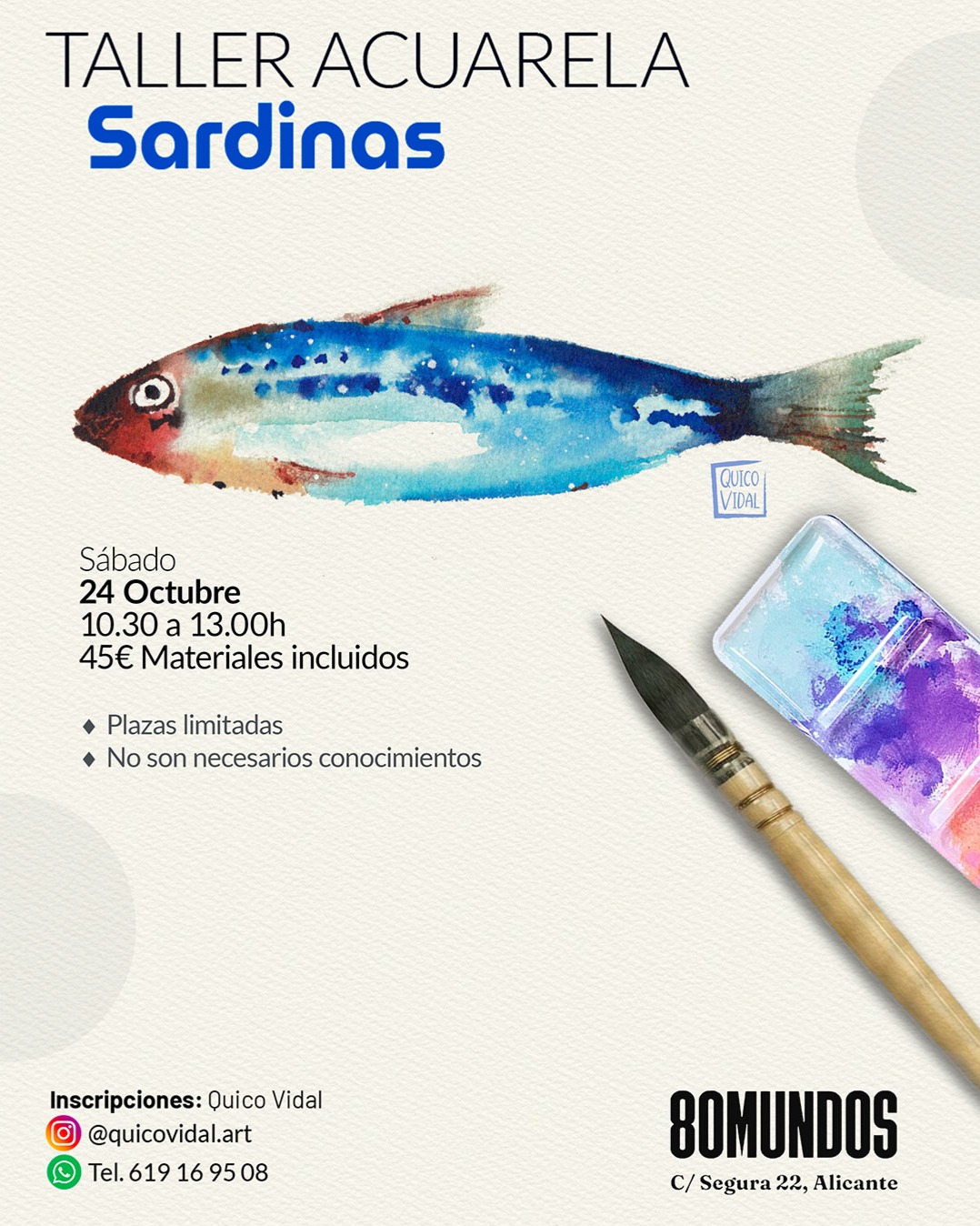 Taller Acuarela - Sardinas