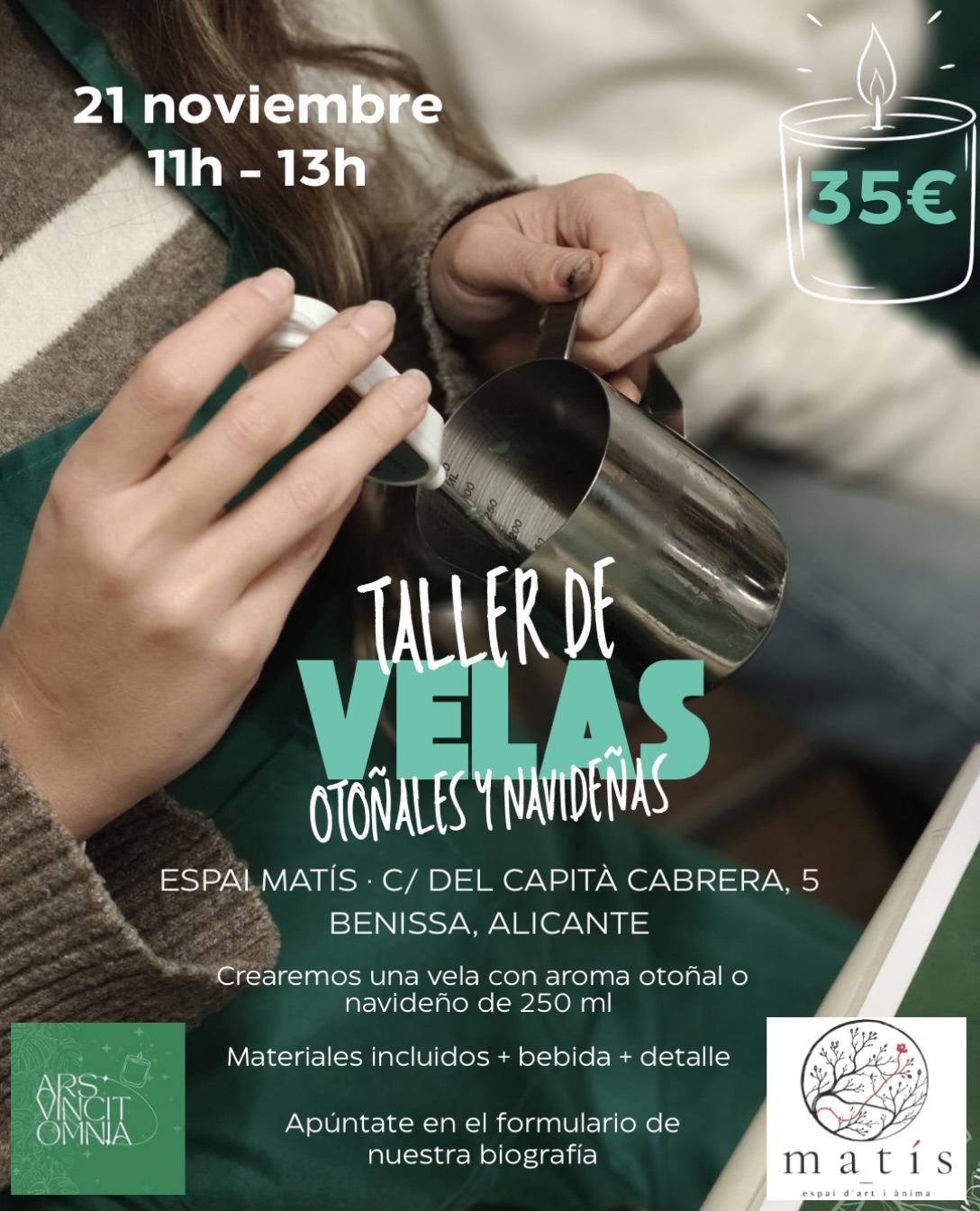 Taller de Velas Otoñales y Navideñas